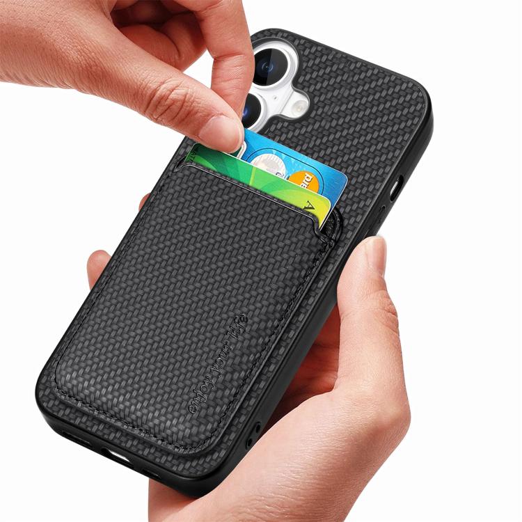 Bagcover med magnetisk kortholder til iPhone 17 - Sort