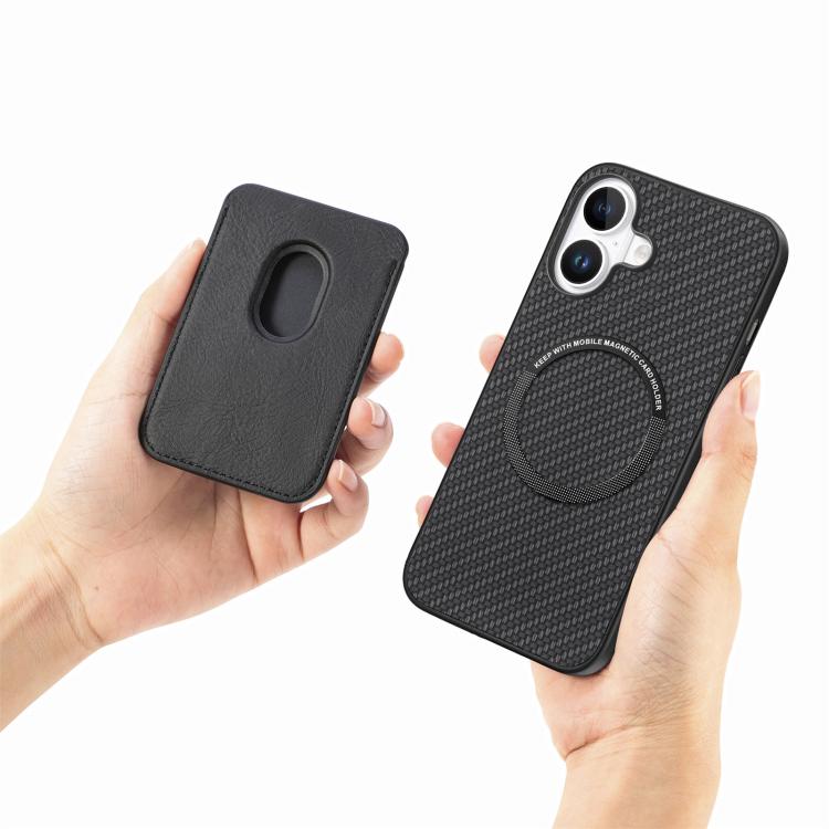 Bagcover med magnetisk kortholder til iPhone 17 - Sort