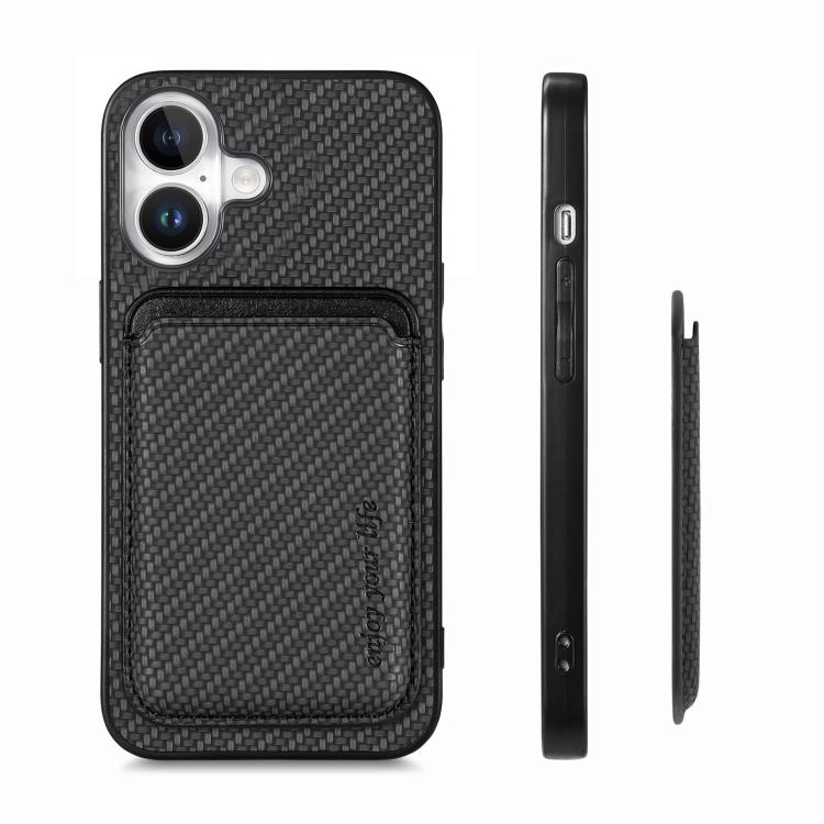 Bagcover med magnetisk kortholder til iPhone 17 - Sort