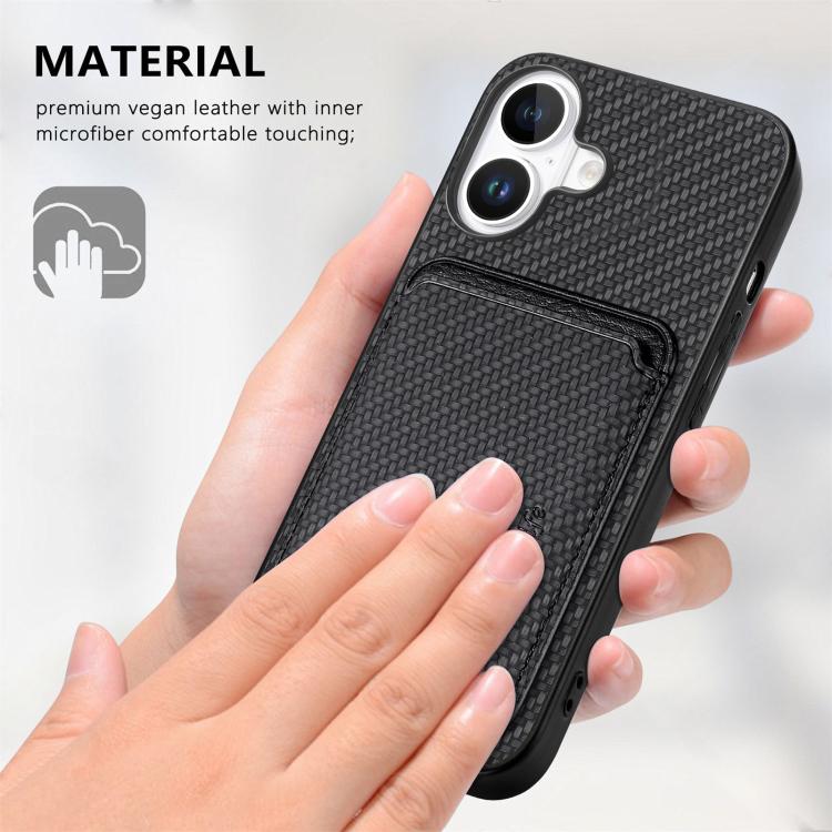 Bagcover med magnetisk kortholder til iPhone 17 - Sort