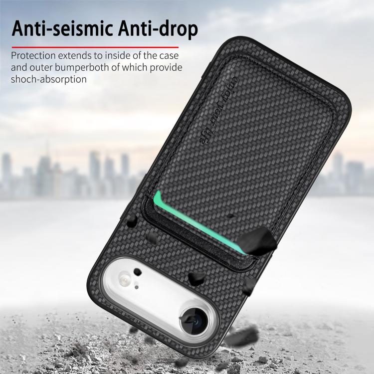 Bagcover med magnetisk kortholder til iPhone Air - Sort