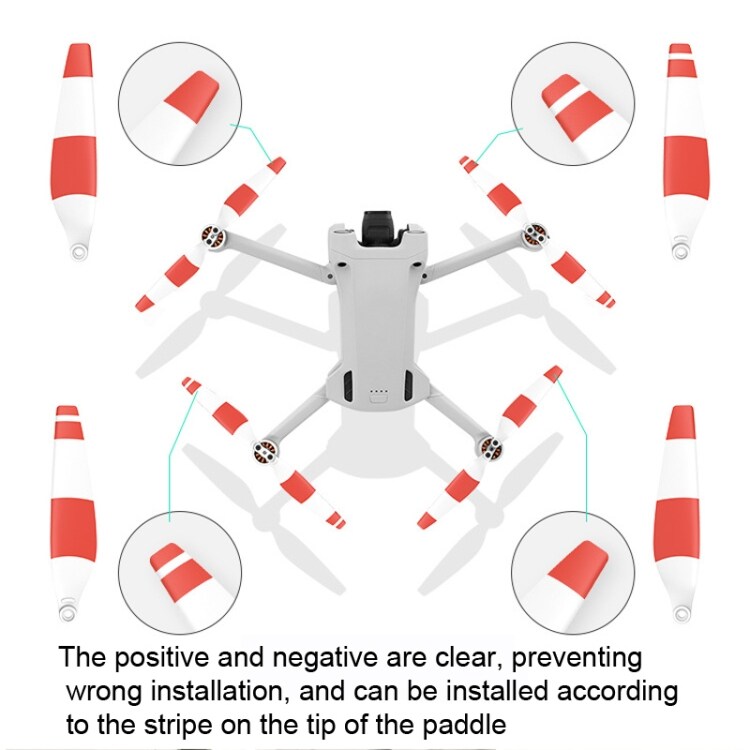 Tysta Probellervingar till DJI Mini 4 Pro/Mini 3 Pro 8-pack