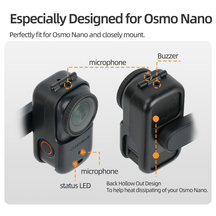 Magnetiskt fäste med 360 rotation till DJI Osmo Nano - Svart