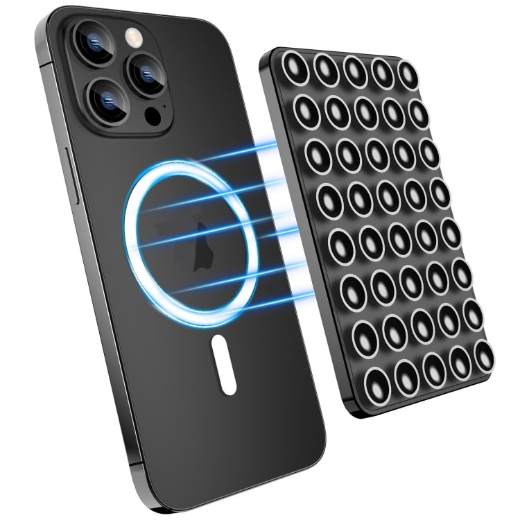 Magnetisk Telefonhållare med sugpropp - Svart