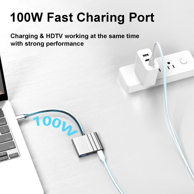 3i1 USB-C-adapter för laddning och bildöverföring