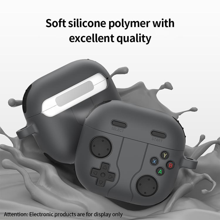 Silikonfodral i spelkontroll-design till AirPods 4 - Grå