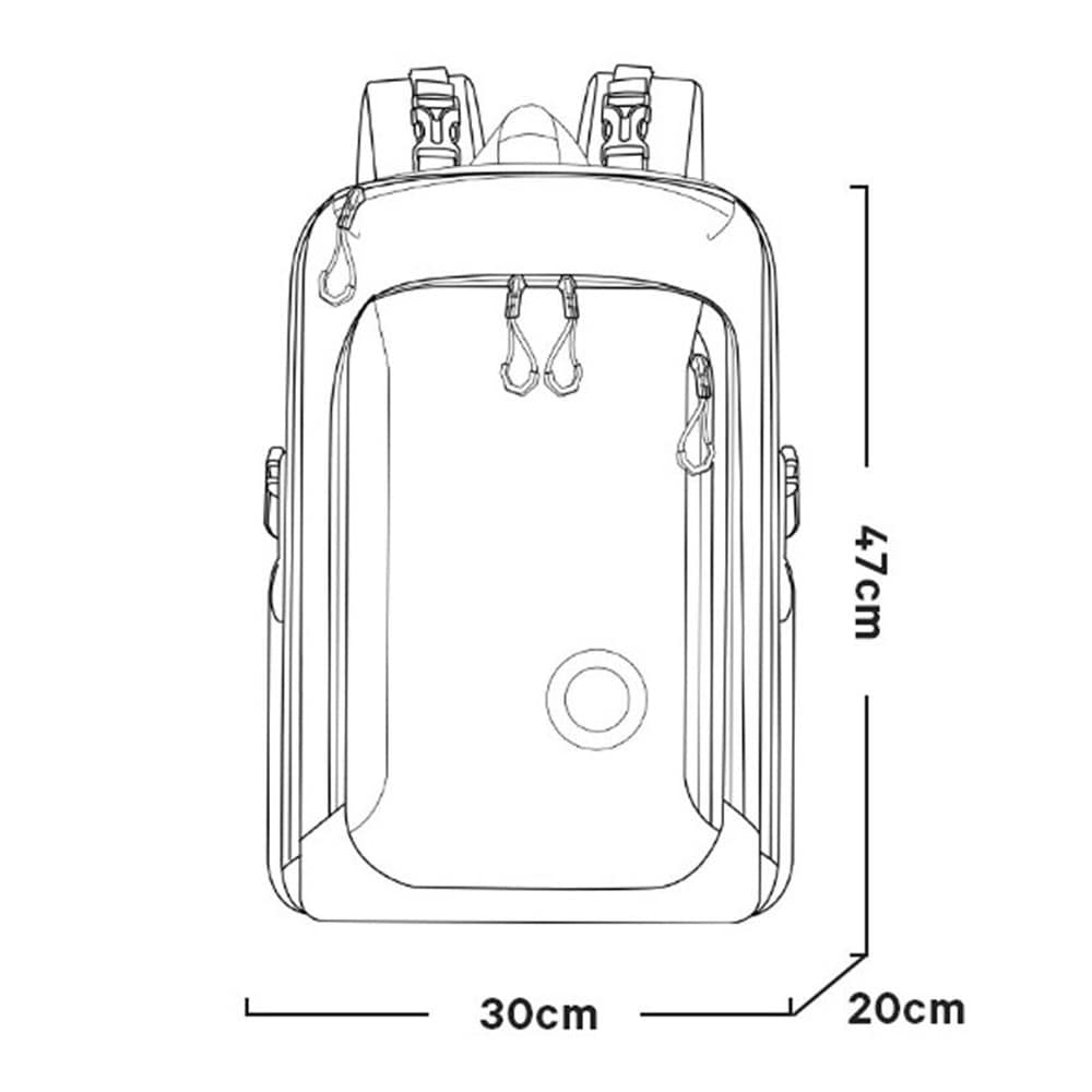 Vattentålig ryggsäck 47x30x20 cm / säck med smart förvaring / datorryggsäck