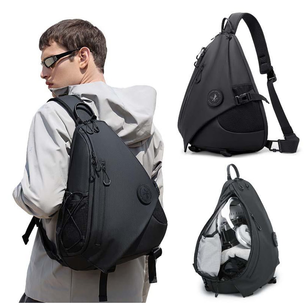 Crossbody-väska / sling bag för vardag och resor / rymlig axelväska / vattenavvisande bröstväska