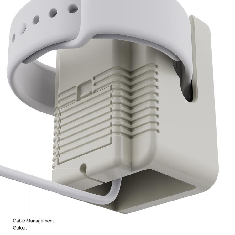 Laddställ av Silikon i handkonsol-stil till Apple Watch - Grå/Vit