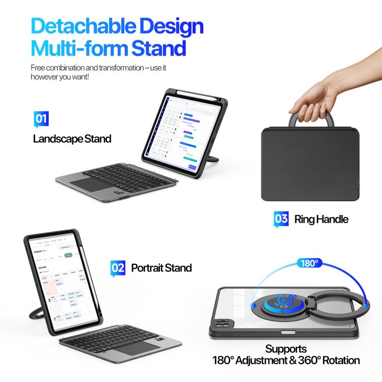 Avtagbart tangentbordsfodral till iPad Pro 11 2024 – Svart