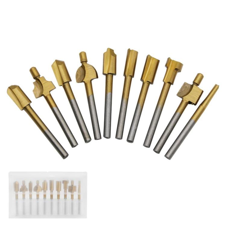 Fräsborrsats i höghastighetsstål för precisionsarbete - 10 delar