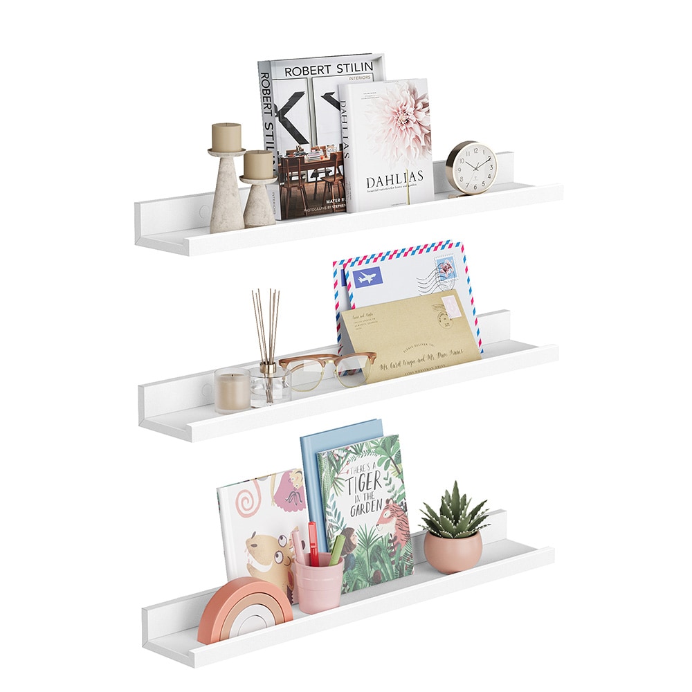 Vägghylla / Fotohylla 3-pack 23,6cm - Vit