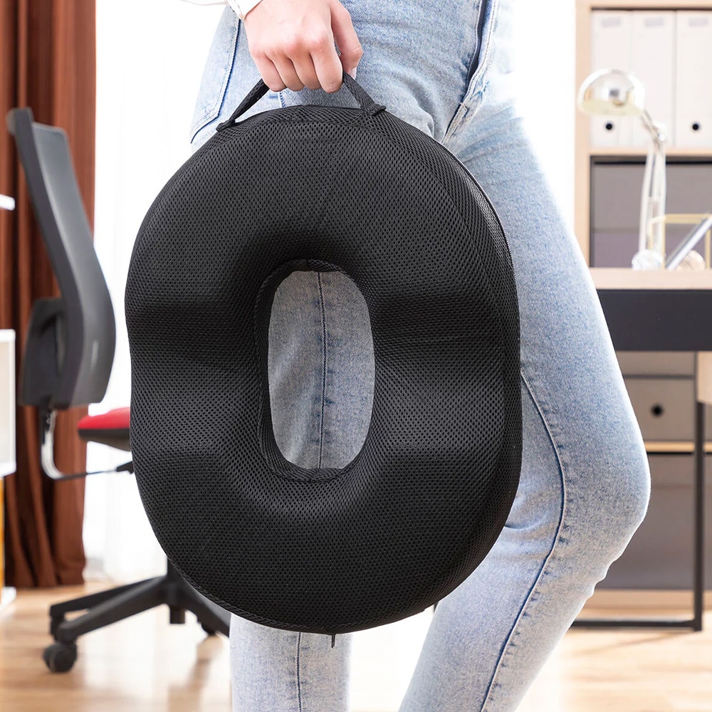 Ortopedisk sittkudde med gel och bambukol
