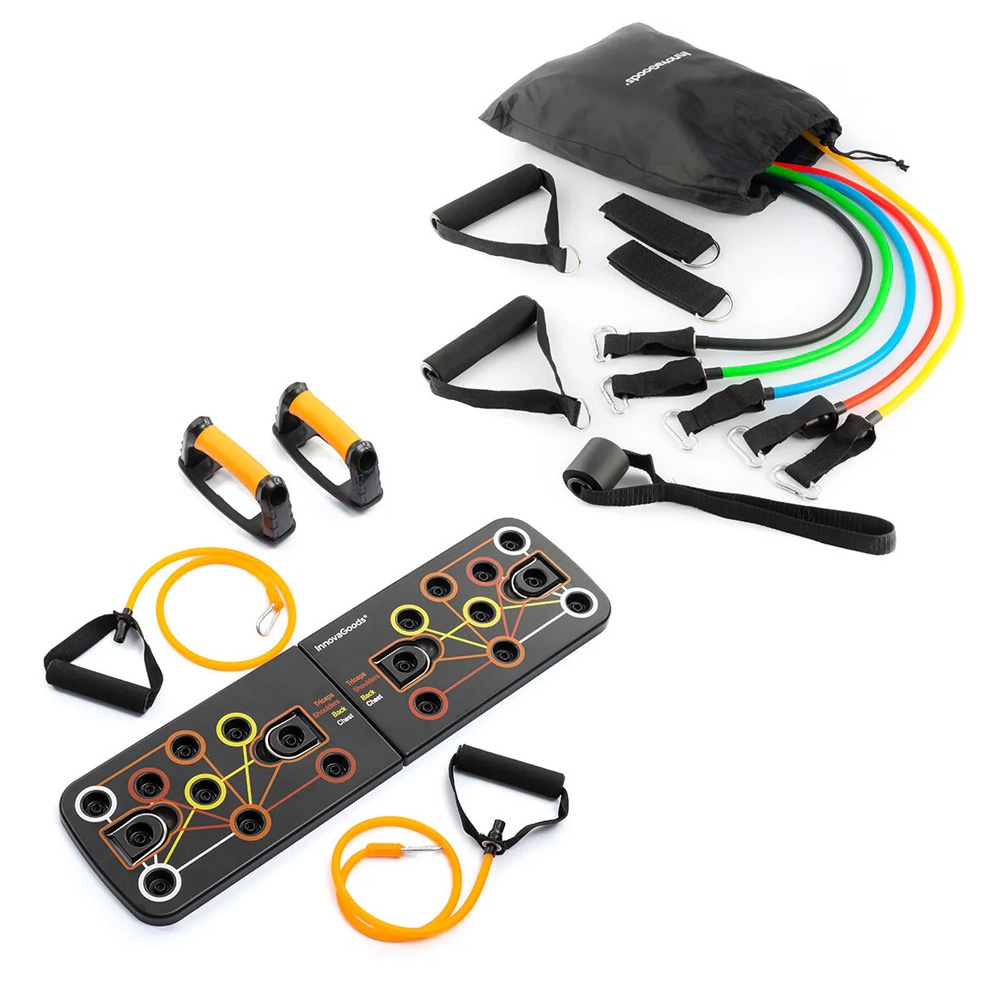 Träningsplatta med motståndsband för effektiv armträning