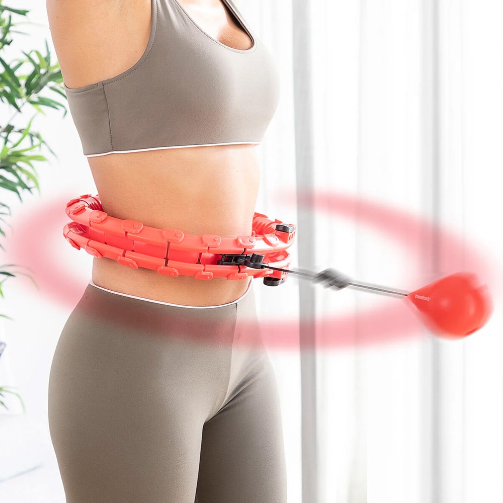 Justerbar smart fitness hoop med vikt och massagefunktion