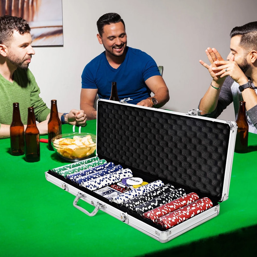 Pokerset - Väska, marker och blackjack-duk