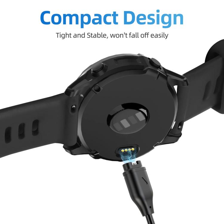 Ladekabel for Garmin Fenix 8 med USB-C 1,2 m - Svart