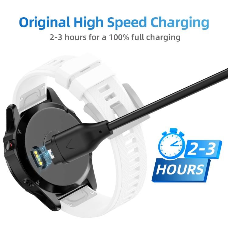 Ladekabel for Garmin Fenix 8 med USB-C 1,2 m - Svart