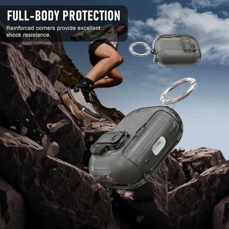 Skyddsfodral med ställ till AirPods Pro 3 - Transparent svart