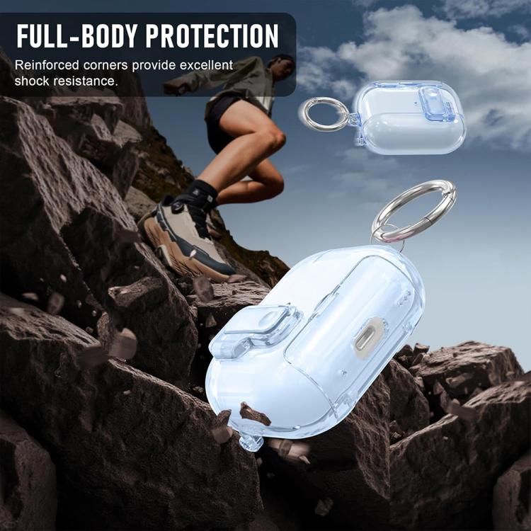 Skyddsfodral med ställ till AirPods Pro 3 - Transparent blå