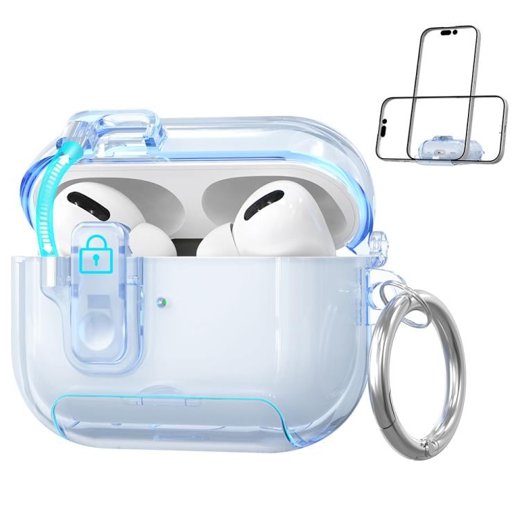 Skyddsfodral med ställ till AirPods Pro 2 - Transparent blå