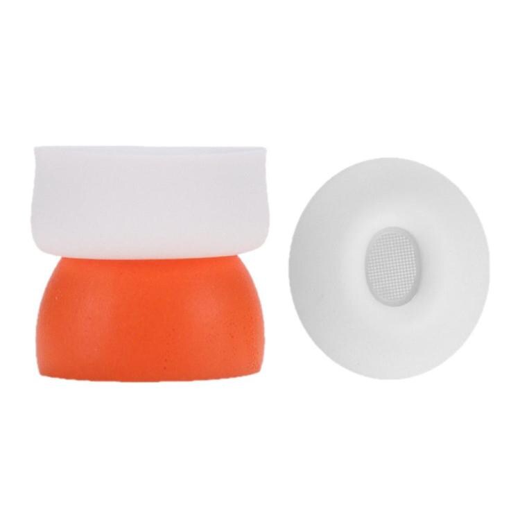 Silikonkuddar till AirPods Pro 3 Strl XS/S/M/L - Vit/Orange