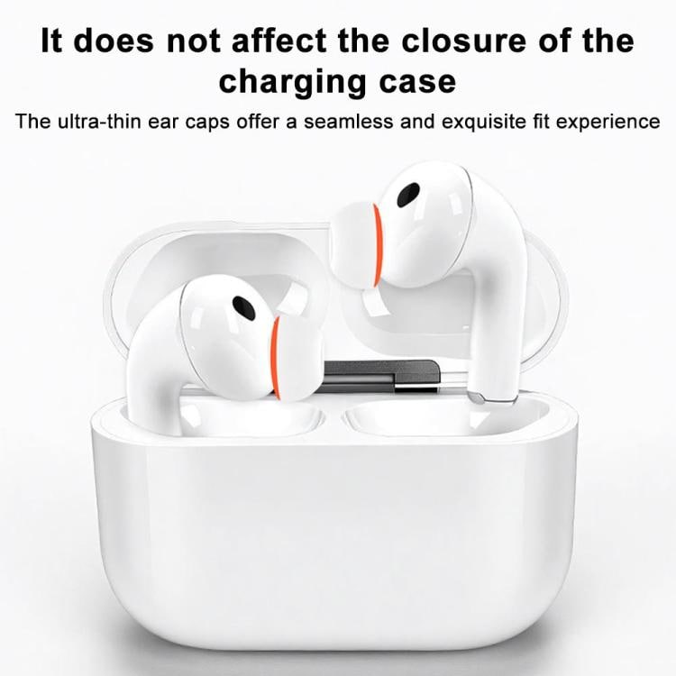 Silikonkuddar till AirPods Pro 3 Strl XS/S/M/L - Vit/Orange