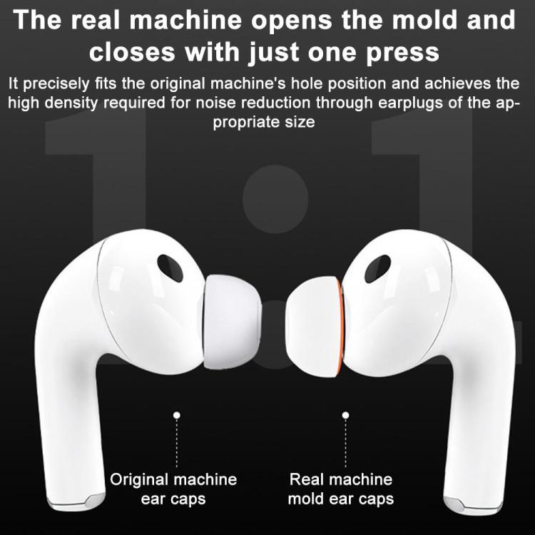 Silikonkuddar till AirPods Pro 3 Strl XS/S/M/L - Vit/Orange
