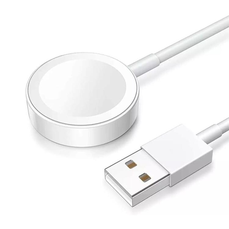Laddställ med USB-kabel till Apple Watch i aluminiumlegering - Vit