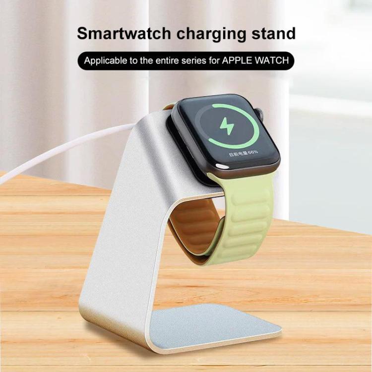 Laddställ med USB-kabel till Apple Watch i aluminiumlegering - Vit
