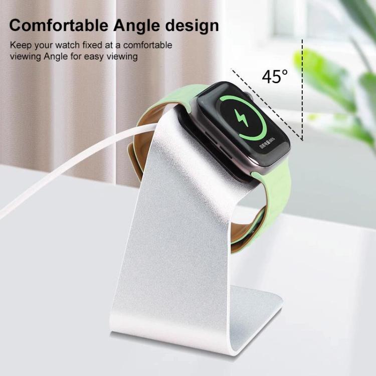 Laddställ med USB-C-kabel till Apple Watch i aluminiumlegering - Vit
