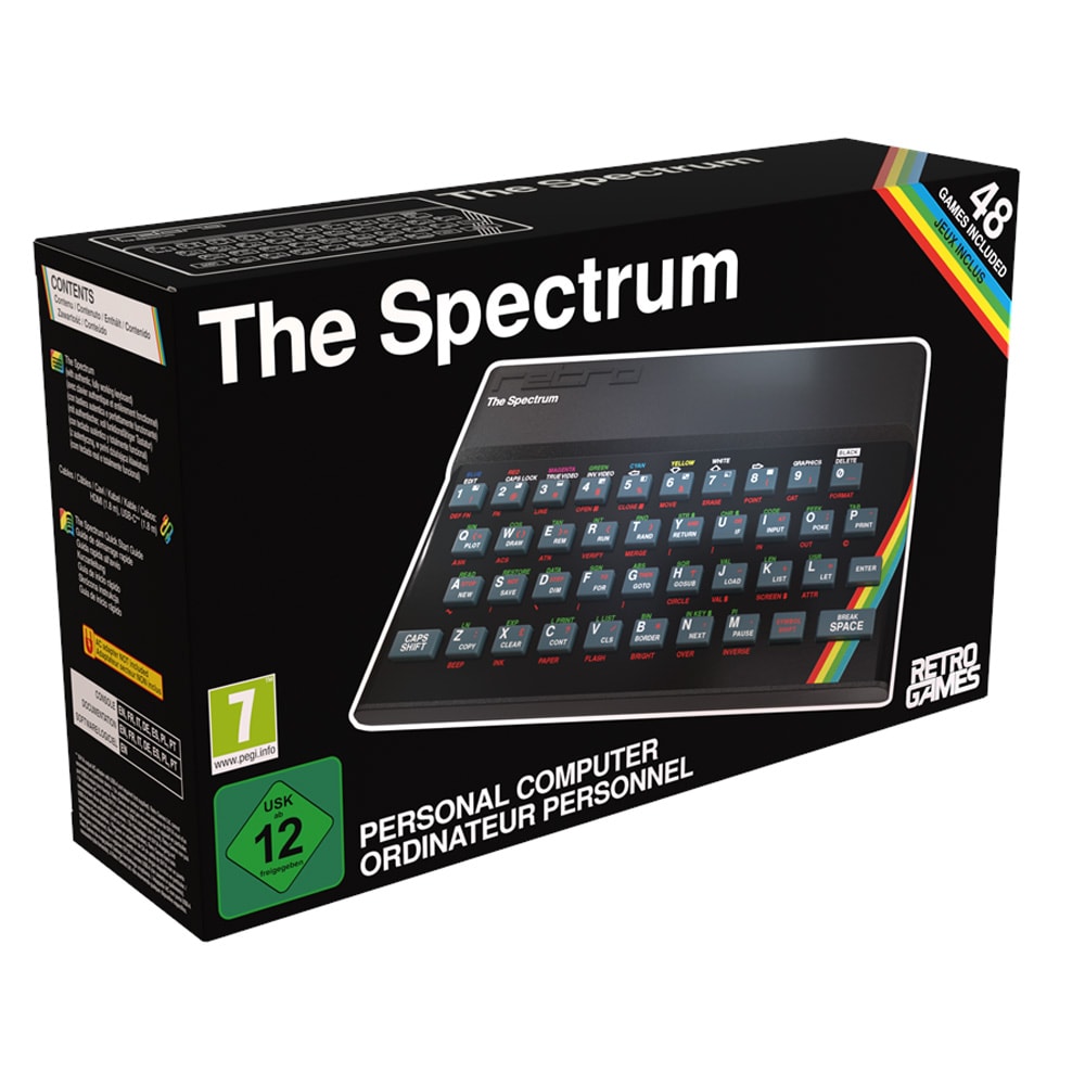 The Spectrum Retro Games – spelkonsol med 48 inbyggda klassiker i 720p HD