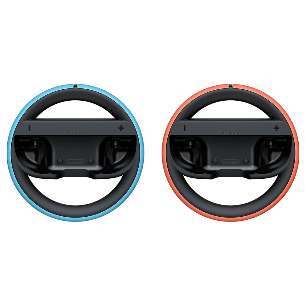 Nintendo Switch 2 Joy-Con Wheel 2-pack – rattillbehör i blå och röd