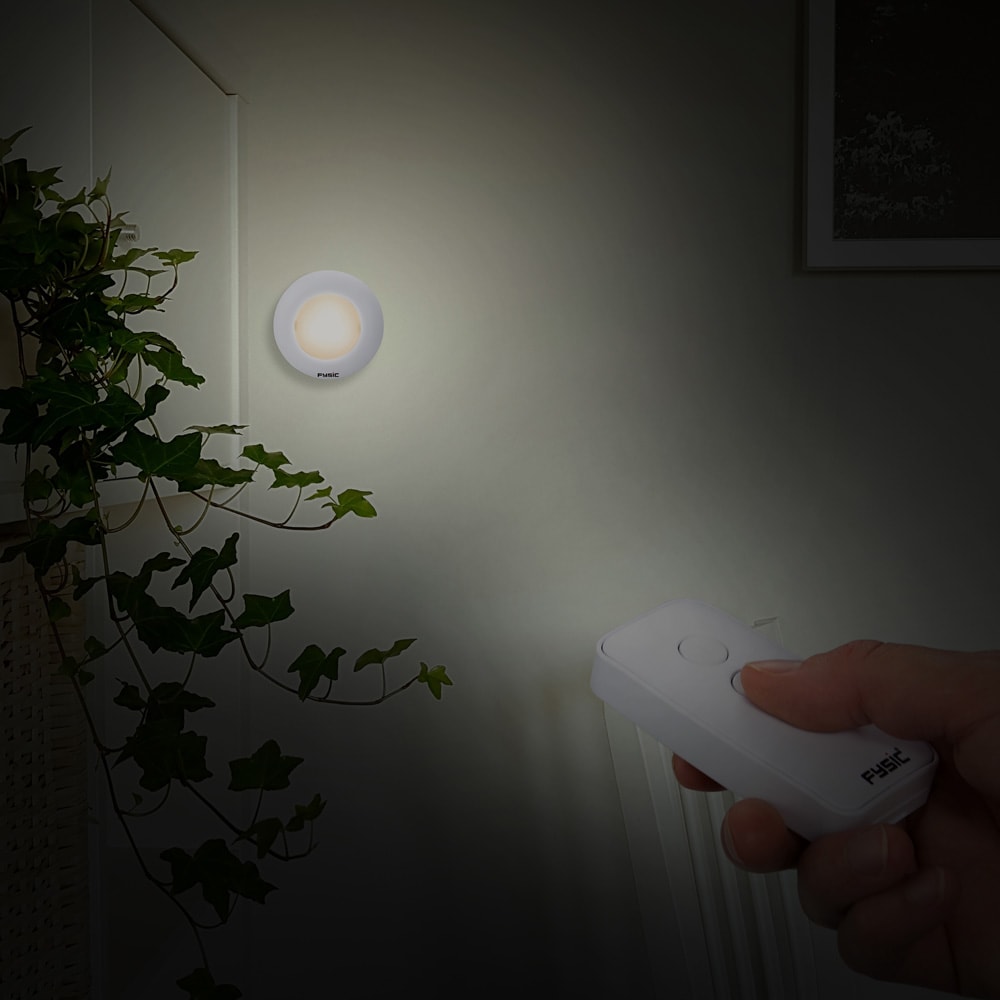Fysic Trådlöst LED-nattljus med fjärrkontroll