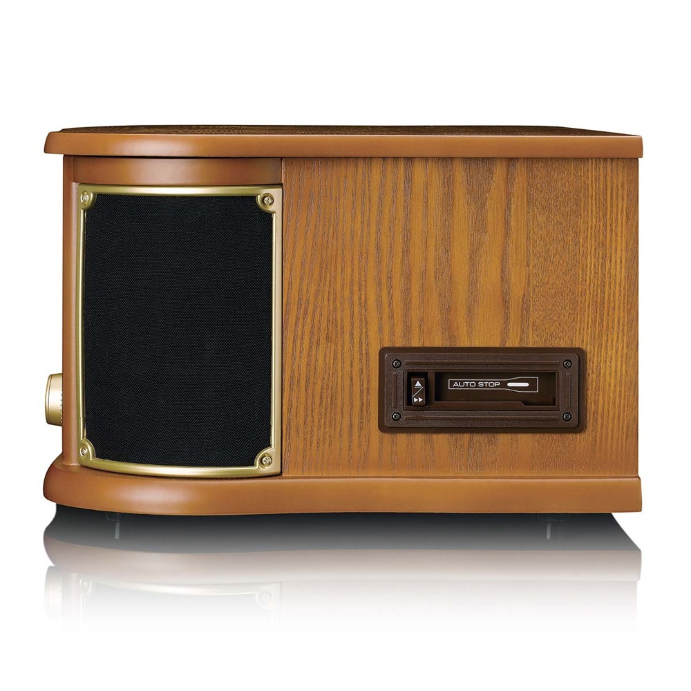 Lenco TCD-2551WD retro skivspelare i trä med Bluetooth, CD och kassett