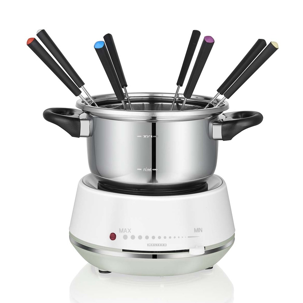 Melissa Elektrisk Fonduegryta 2 L 1200 W – Rostfritt Stål/Vit