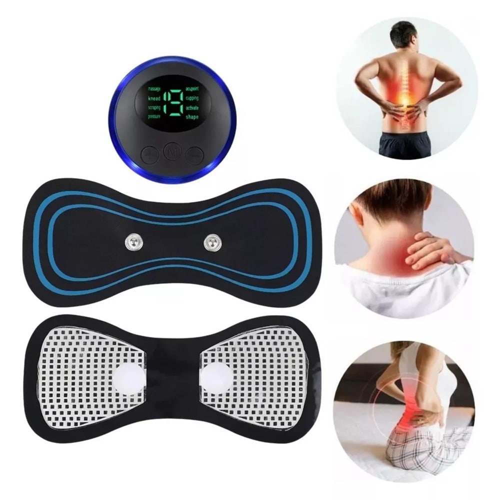 EMS nack- och ryggmassage med elektrostimulering och uppladdningsbart batteri