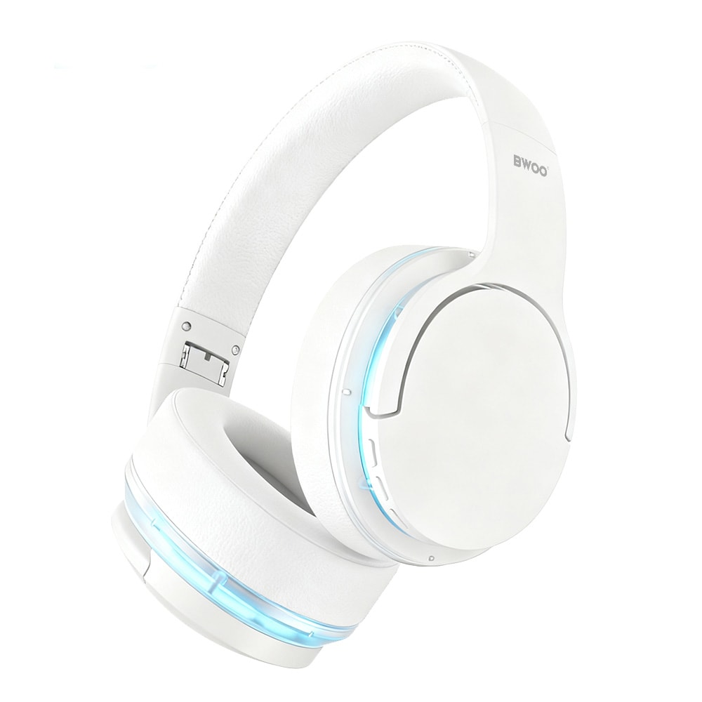 BWOO BW587 Trådlösa On-Ear Hörlurar med ANC - Vit