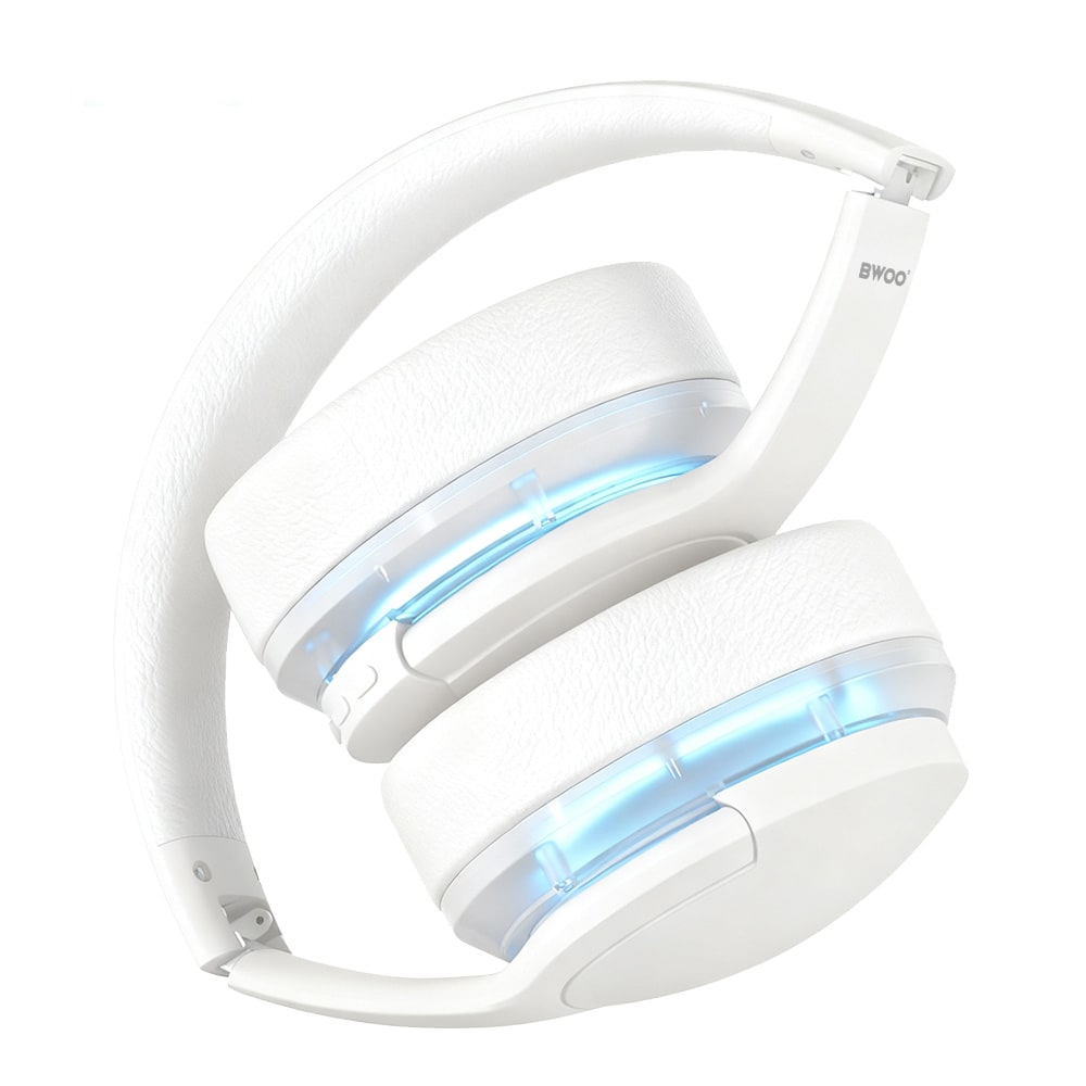 BWOO BW587 Trådlösa On-Ear Hörlurar med ANC - Vit