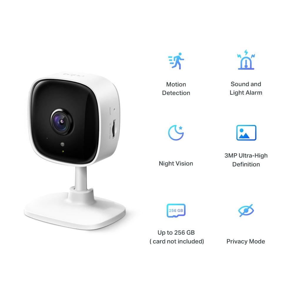 TP-Link Tapo C110 inomhuskamera / WiFi-övervakningskamera / Full HD 1080p / kamera med mörkerseende