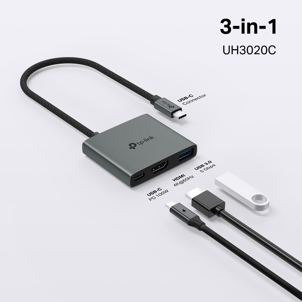 TP-Link UH3020C USB-C-hubb med HDMI 4K och USB 3.2 Gen 1