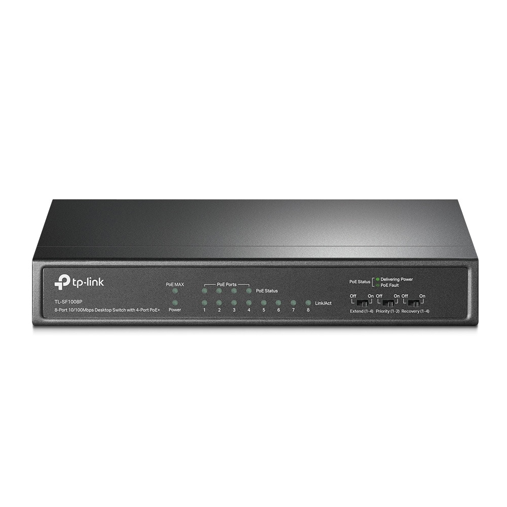 TP-LINK TL-SF1008P V5 8-portars Fast Ethernet-switch med PoE 10/100 Mbit/s