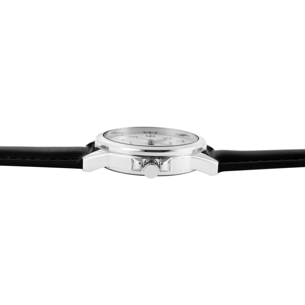 Excellanc Herrklocka med klockarmband i konstläder / Armbandsur - Svart/Silver