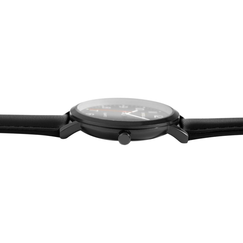Excellanc Herrklocka med klockarmband i konstläder / Armbandsur -  Svart