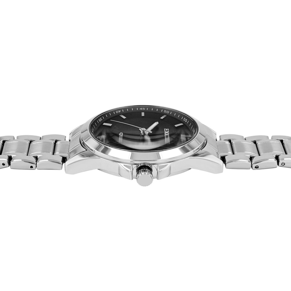 Excellanc Herrklocka med metallänk / Armbandsur - Silver/Svart