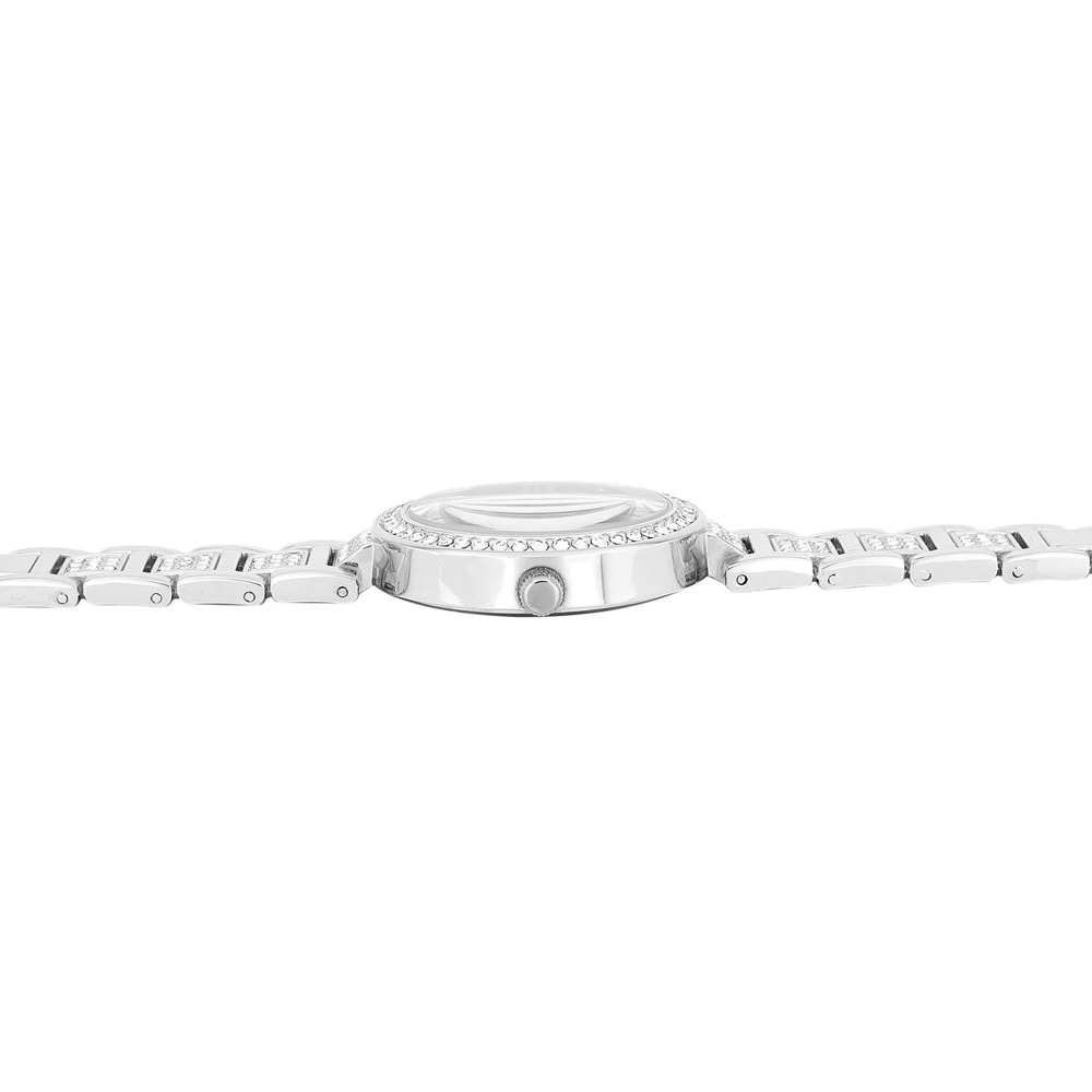 Excellanc Damklocka med metallänk / Armbandsur  - Silver/Vit