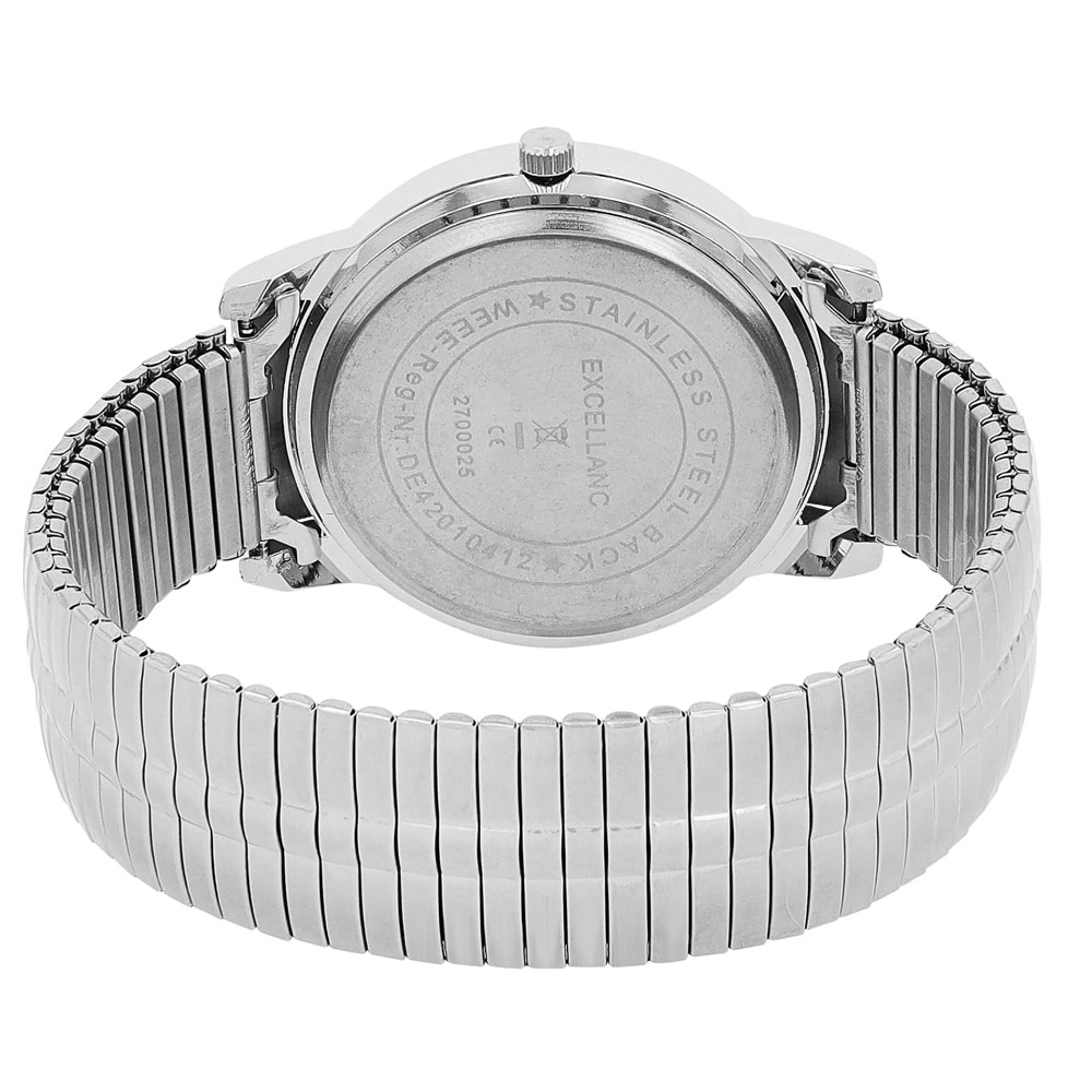 Excellanc Herrklocka med stållänk / Armbandsur / Armbandsklocka - Silver/Blå