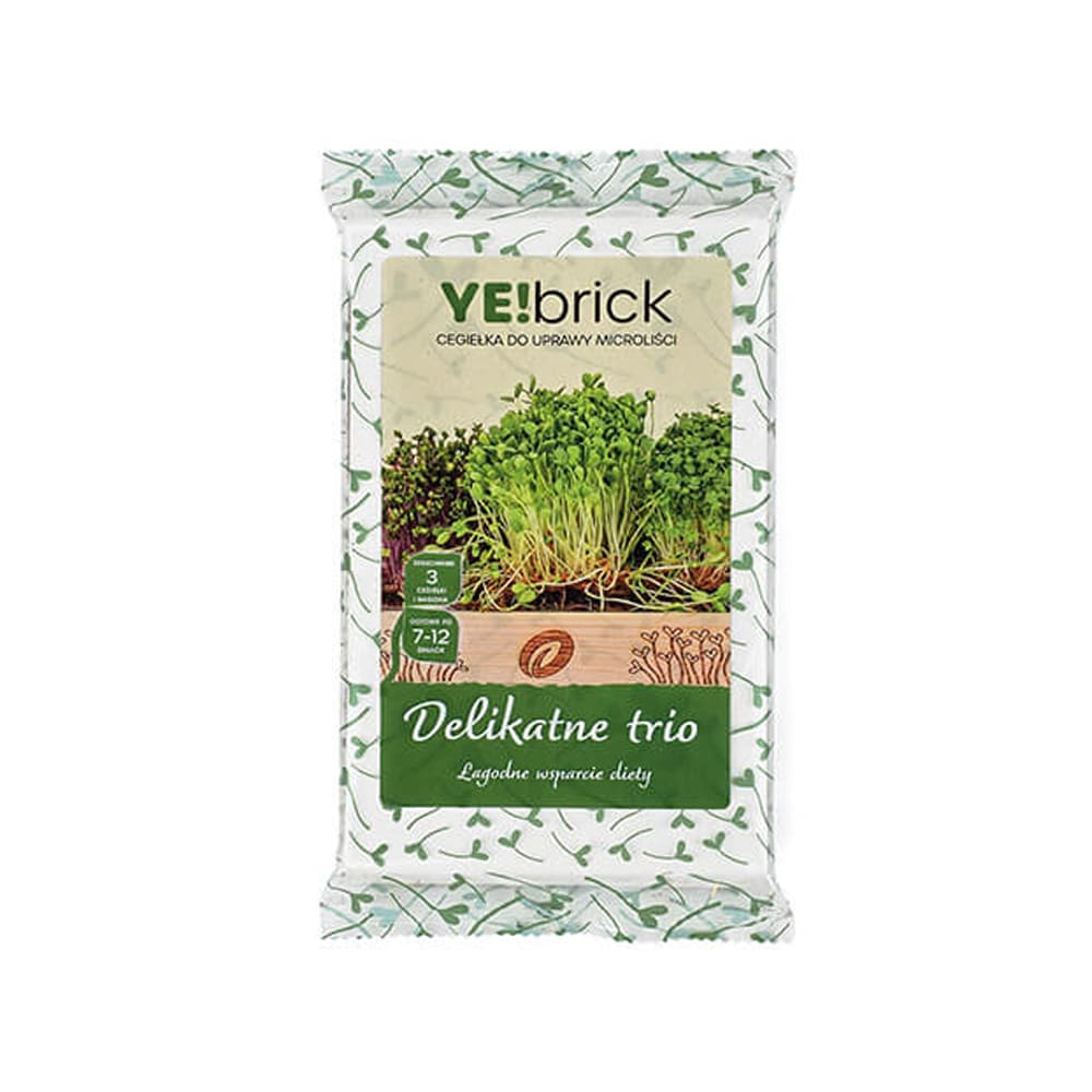 YE!brick mikrogrönt frömatta Delikat trio / alfalfa klöver rödkål mikrogrönt