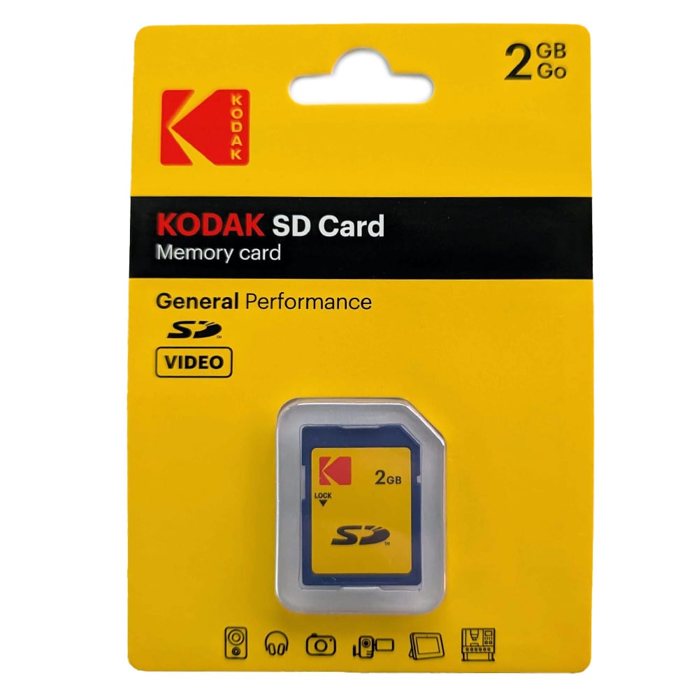Kodak SD-kort 2 GB / minneskort SD för kamera / SD memory card för foto och video