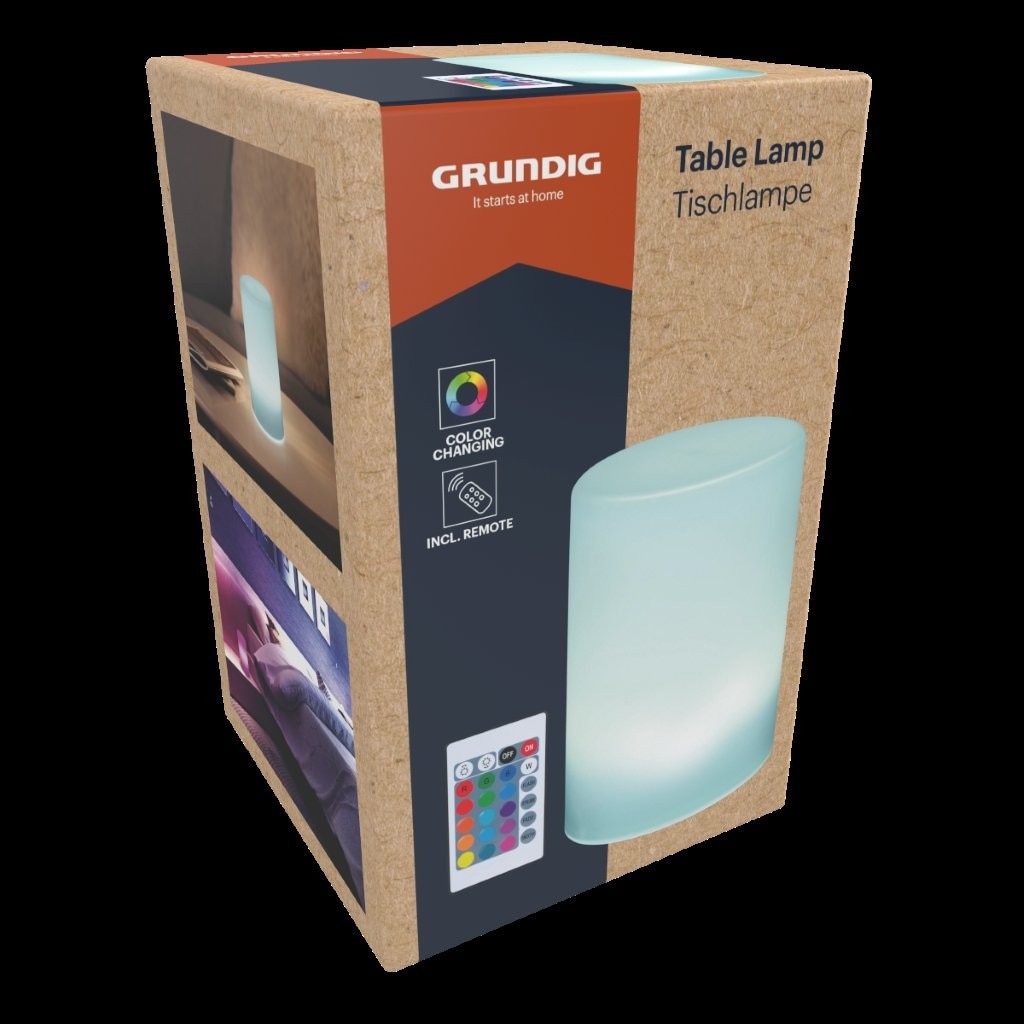 Grundig RGB bordslampa med fjärrkontroll / LED bordslampa RGB / stämningsbelysning batteridriven